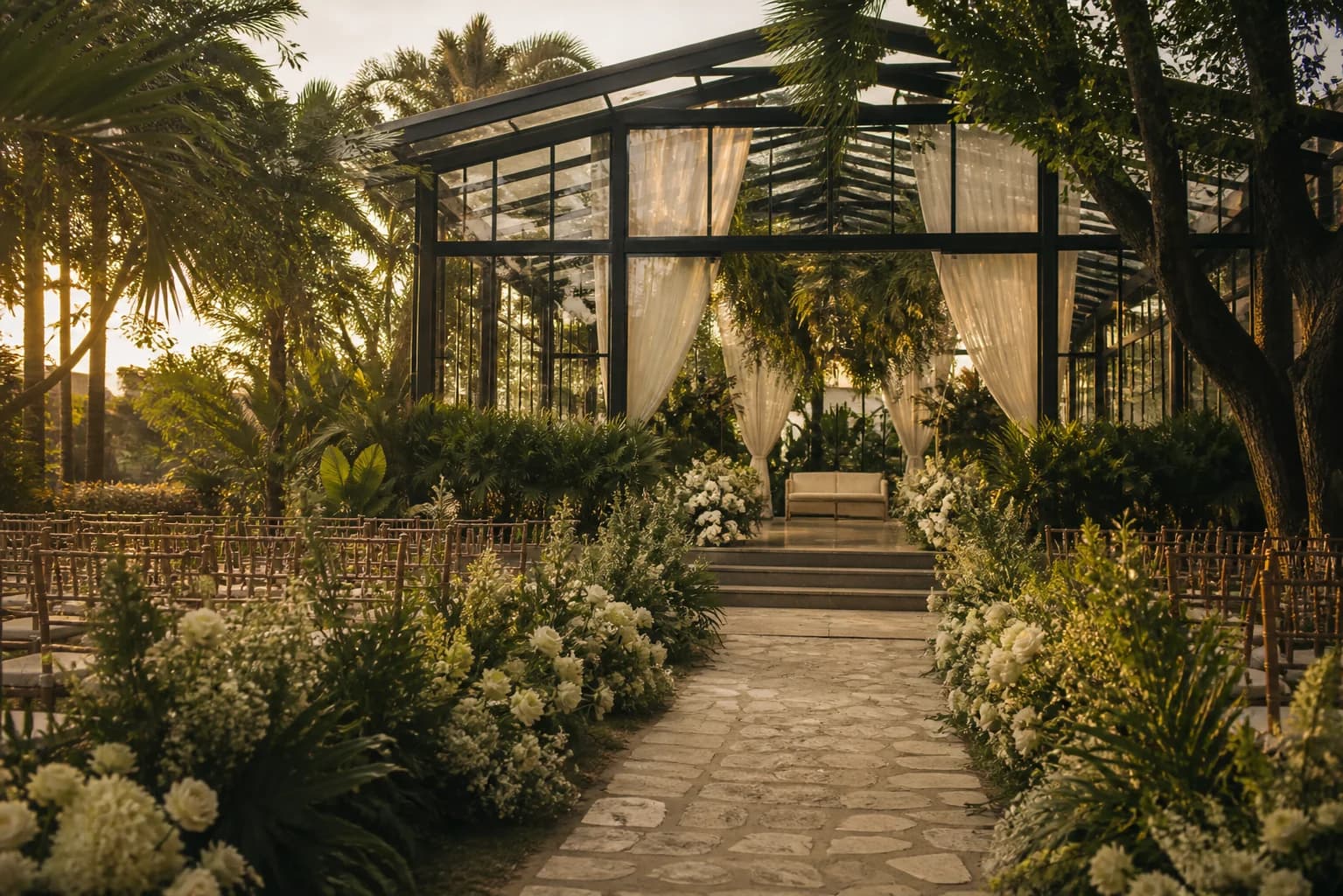 Romantic garden ceremony venue